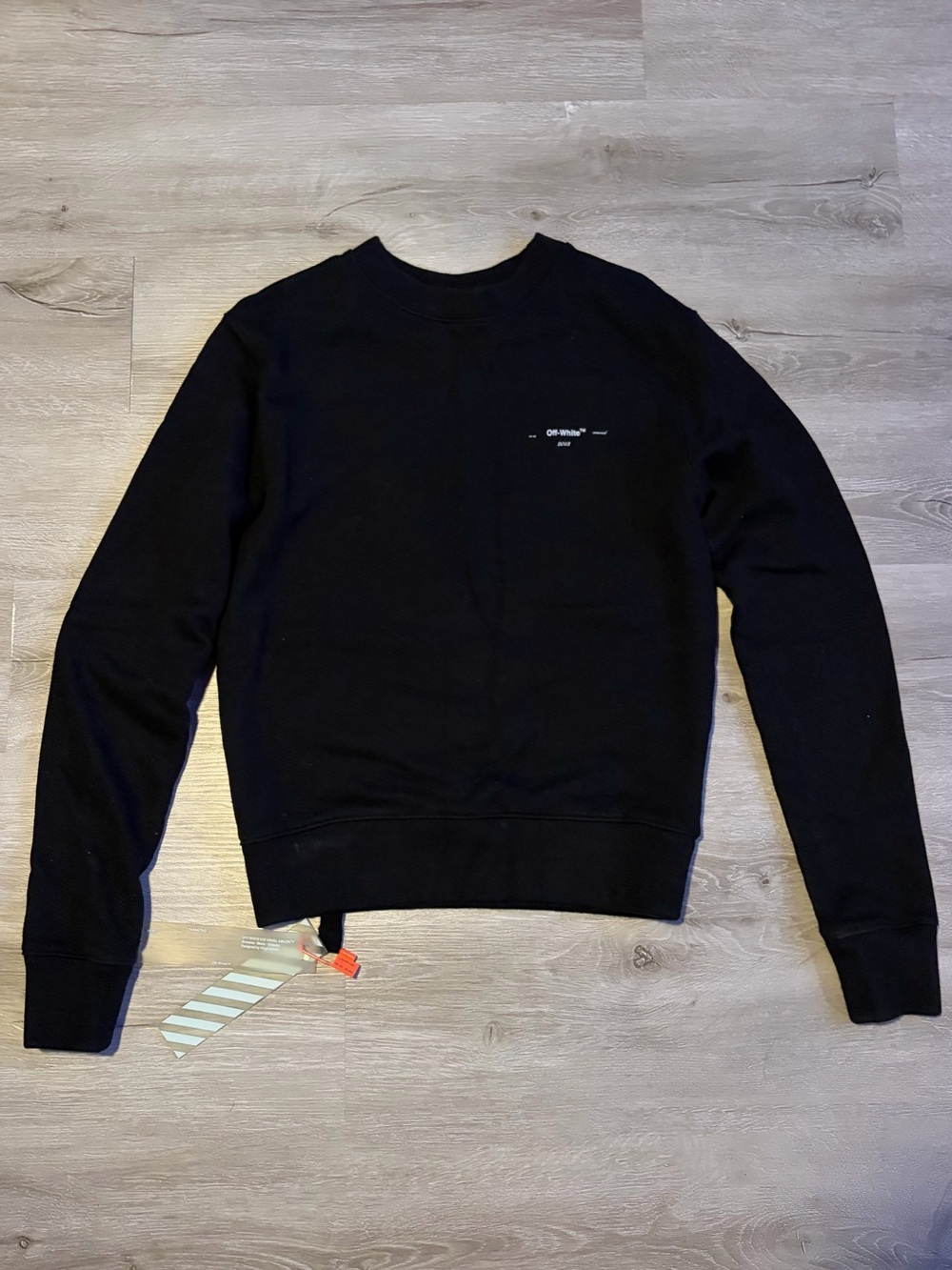 Off-White Men's Black Crewneck Sweater